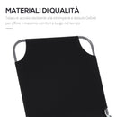 Lettino Prendisole Pieghevole da Giardino 180x55x24 cm in Metallo e Tessuto Oxford Nero