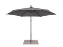 Ombrello a Braccio da Giardino 6 Stecche Ø300x235h cm Telo in Poliestere Nizza Antracite e Grigio