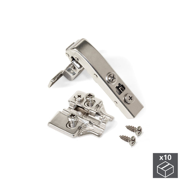 acquista Cerniera a Scodellino 35mm Braccio Angolare 90º Chiusura Ammortizzata Basetta Euro 10Pezzi Emuca