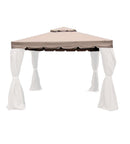 Tetto di Ricambio Gazebo da Giardino 3x3m in Poliestere Tortora