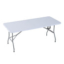 Tavolo da Campeggio Picnic Pieghevole Portatile Richiudibile in Valigia in PE 180x74x74 cm 