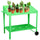 Fioriera Orto Rialzato da Giardino 97x56x90 cm in Metallo con Ruote Verde