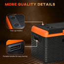 Frigo Portatile Elettrico a Compressore 30 Litri per Auto e Camion Nero e Arancione