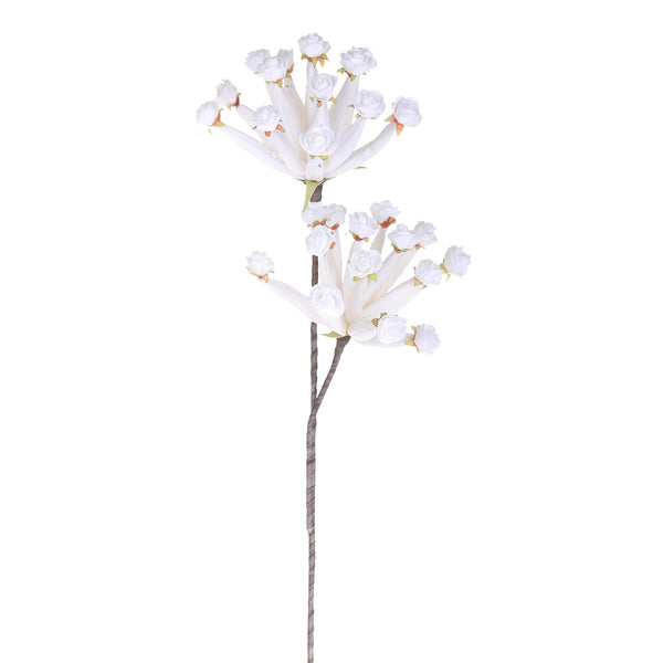 Set 3 Giant Caplume Composto da 2 Fiori Artificiali Altezza 90 cm Bianco acquista
