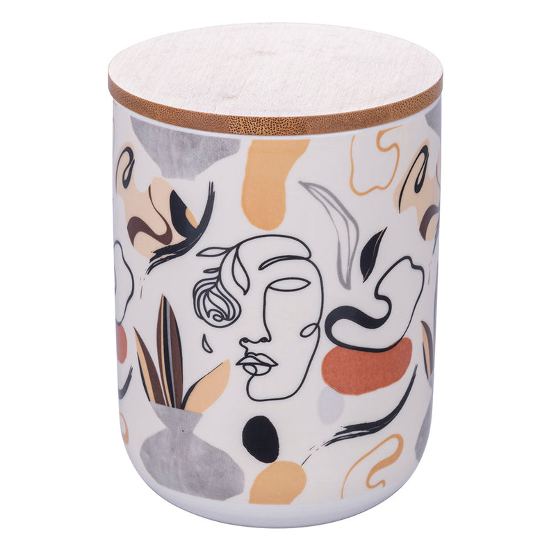 Set 2 Barattoli 750 ml in Bone China VdE Tivoli 1996 Face to grey 