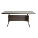 Tavolo da Giardino in Polyrattan Rettangolare 160x90x75cm Providence Crema
