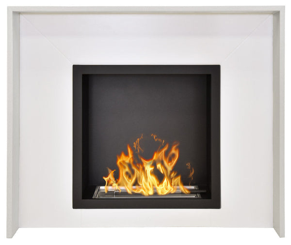 Camino a Bioetanolo da Pavimento 110x94x35 cm Roxana Tortora e Bianco sconto