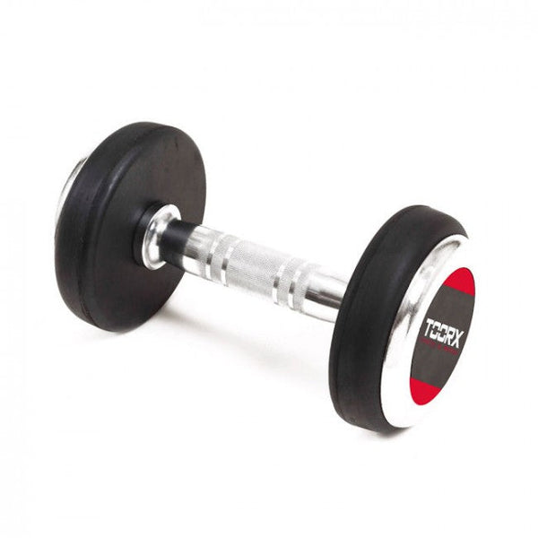 acquista Manubrio Professionale Gommato per Palestra 18 Kg Toorx
