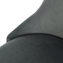 Set 2 Sedie imbottite in Metallo e Poliestere 45x57,5x87,5 cm  Grigio Scuro