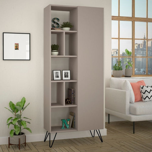 sconto Libreria Jedda 80,6x191 cm tortora con anta