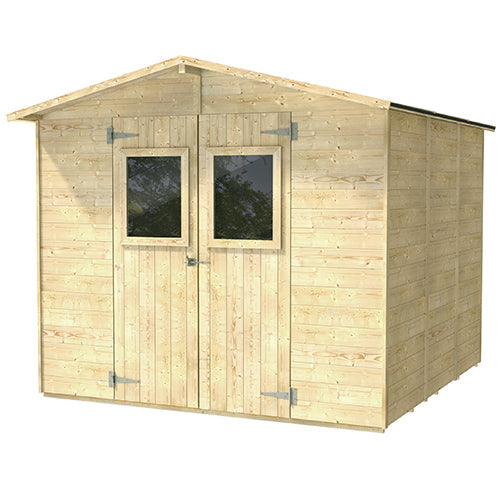 Casetta Box Capanno in Legno per Attrezzi con 2 Porte e Finestre 238X305X214Cm acquista
