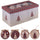 Set 14 Palle di Natale Ø7,5 cm in Polyfoam con Box Rosso, Beige e Oro