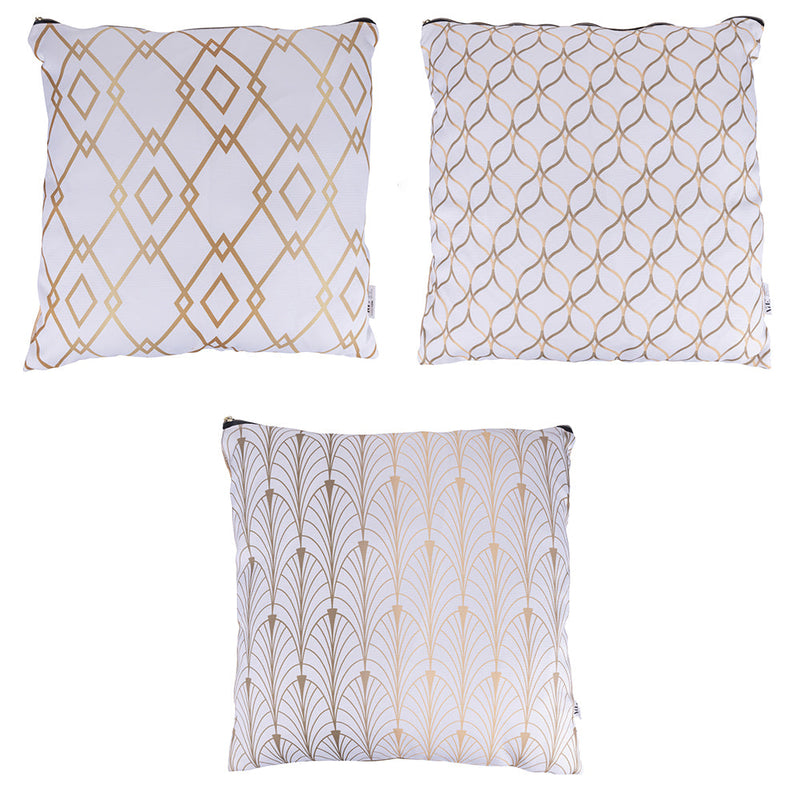 Set 3 Cuscini Decorativi 45x45 cm in Poliestere VdE Tivoli 1996 Charleston 