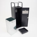 Cestino Gettacarte Posacenere 30x27x98 cm in Metallo Antracite