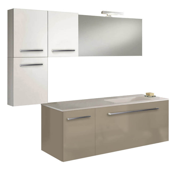 sconto Mobile da Bagno sospeso Samoa 09 Laccato Tortora TFT