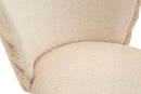 Sgabello Bar Alaska B Crema Set 2 Pz 55x58x106 cm in Compensato e Spugna e Ferro e Poliestere Crema      