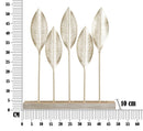 Scultura Shot Leaf 47x10x52,5 cm in Ferro e MDF Oro