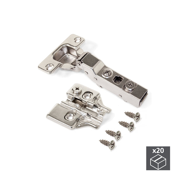 online Cerniera a Scodellino 35 mm Mezzo Collo 100° con Basetta 20 Pezzi Emuca