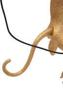 Lampada da Muro Monkey Oro 32x32x64 cm in Resina Oro      