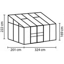 Serra da Parete Vitavia Ida 6500 201x324x222 cm in Alluminio Anodizzato e Policarbonato