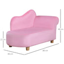 Divano per Bambini 80x40x49 cm in Pile Rosa
