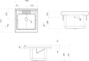 Mobile Lavatoio in PVC 50x50x85 cm 1 Anta Forlani Garden Bianco