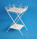 Tavolino da Giardino in Metallo 40x40H63cm Portofino Bianco