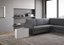 Consolle Tavolo Allungabile 90-302x42x75 cm Evolve Bianco Frassino con Panca Inferiore 