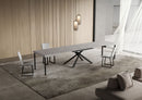 Tavolo Allungabile 120/380x90 cm Niket Cashmere Gambe Antracite      