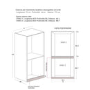 Mobile Lavanderia a Colonna per Lavatrice e Asciugatrice con Ante 70x70x174A cm in Nobilitato Unika Olmo Scuro