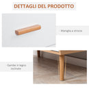 Cassettiera 3 Cassetti 80x39x80 cm Bianco e color Legno   