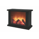 Camino Decorativo 27,5x11,5x20 cm in Plastica Nero