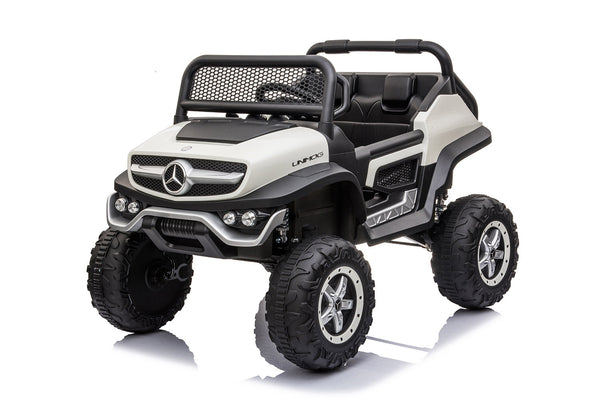 acquista Macchina Elettrica per Bambini 12V con Licenza Mercedes Unimog Bianca