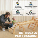 Gioco per Bambini 5 in 1 con Triangolo Parete Liscia e Arco 188x70x59 cm in Legno di Pioppo e Pino      