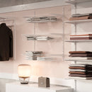 Set 2 Cestelli 78,9x35,4x11,6 cm con Supporti in Acciaio Emuca Bianco