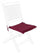 Cuscino Poly180 Bordeaux Seduta Quadrata in Tessuto per Esterno