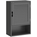 Armadietto Bagno a Parete 40x20x60 cm con Ripiano Regolabile e Anta Ammortizzata in MDF Nero      