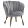 Poltrona Imbottita 66x72x79 cm in Velluto Grigia