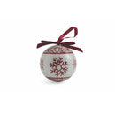 Set 14 Palle di Natale Ø8 cm in Polyfoam con Box Bianco e Rosso
