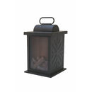 Lanterna Decorativa 12x12x16,5 cm Effetto Fiamma Nera