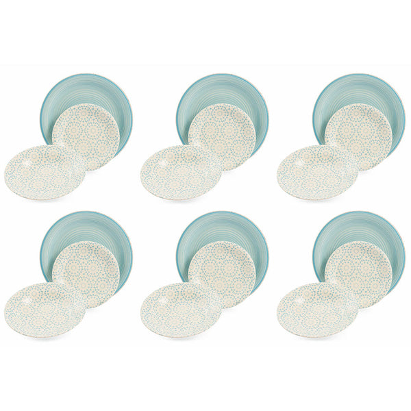 Servizio Piatti 18 Pezzi in Gres Villa d'Este Acqua Marina acquista