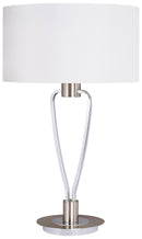 Lampada tavolo da Interno  E27 in Metallo Nickel Opaco