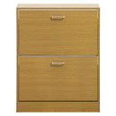 Scarpiera 2 ante 63x80x24 cm in Legno Melaminico Rovere