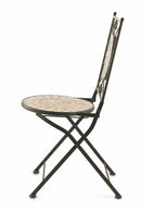 Sedia da giardino in Ferro Battuto con Mosaico Soriani Cipro