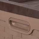 Baule Multifunzione da Giardino 116x56,3x58,3 cm in Plastica PP Marrone      