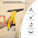 Lavavetri Aspiragocce a Batteria Ricaricabile con Spruzzino Giallo