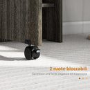 Tavolo Salvaspazio a Ribalta 140x75x74 cm fino a 6 Persone Rivestimento in Melamina Grigio  