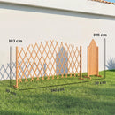 2 Pannelli Recinzione Espandibili, Giardino in Legno, 180x30x103 cm, Marrone      