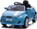 Macchina Elettrica per Bambini Licenza Fiat 500 12V con Telecomando Azzurro