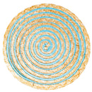 Set 6 Tovagliette Tonda in Rafia Ø39 cm Villa d'Este Home Tivoli Spiral